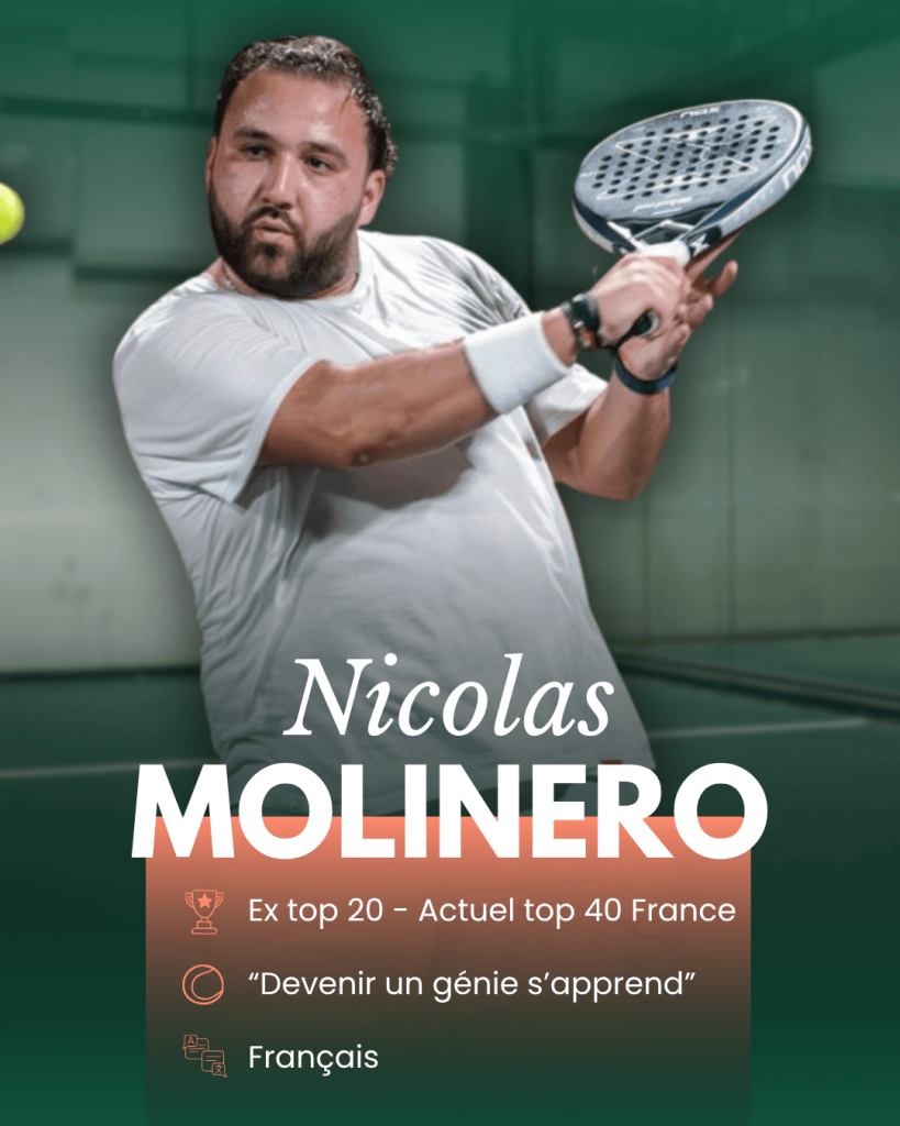 coach molinero padel